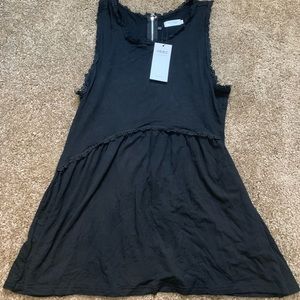 Black Peplum Tunic Tank Top